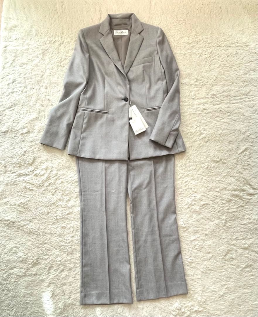 未使用品　MaxMara マックスマーラ パンツスーツ　シルク混　定価22万円
