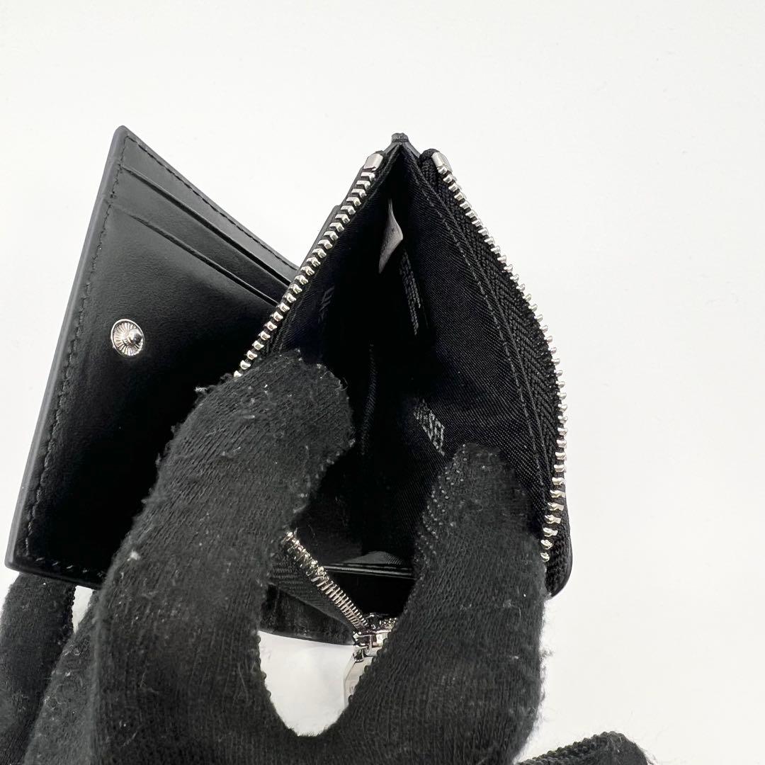 新品未使用✨DIESEL 二つ折り財布 オーバルDロゴ レザー 黒 25SS