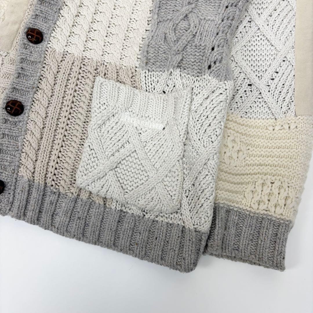 トップス Supreme Patchwork Cable Knit Cardigan L