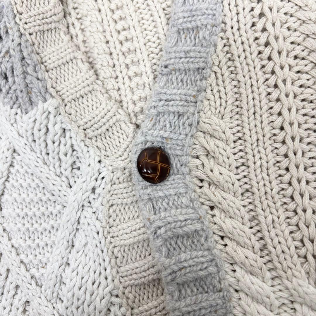 トップス Supreme Patchwork Cable Knit Cardigan L