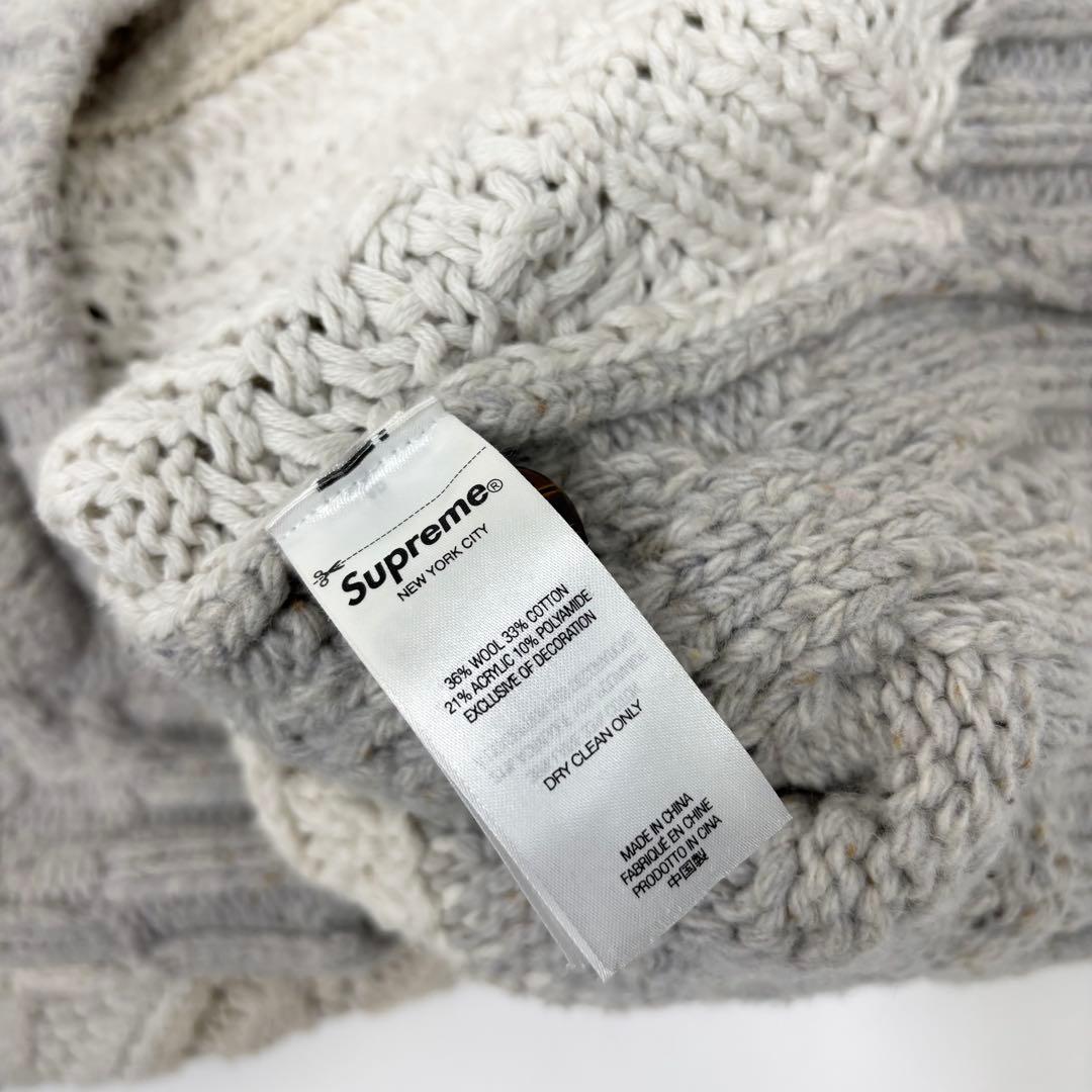 トップス Supreme Patchwork Cable Knit Cardigan L