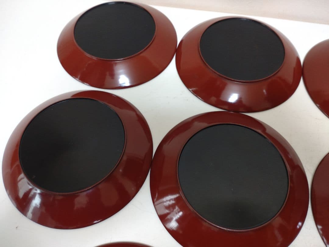 李朝 漆器 皿 螺鈿 11枚 美術 骨董 茶道具