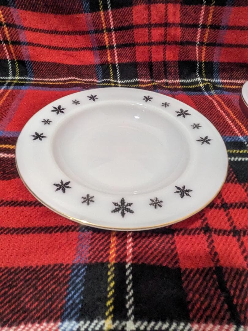 JAJPyrexスノーフレークプレートセット (ディナー・スープ・サラダ)12点