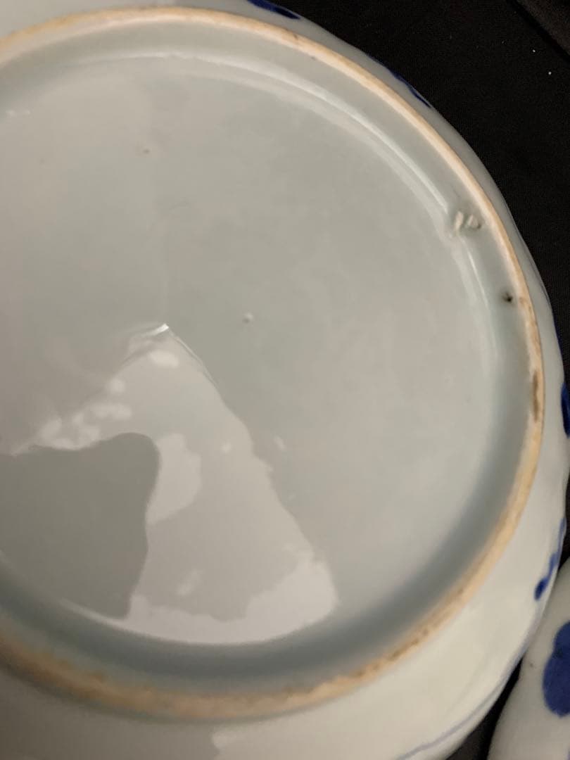 古伊万里　染付花輪型　六寸皿　古美術　5枚