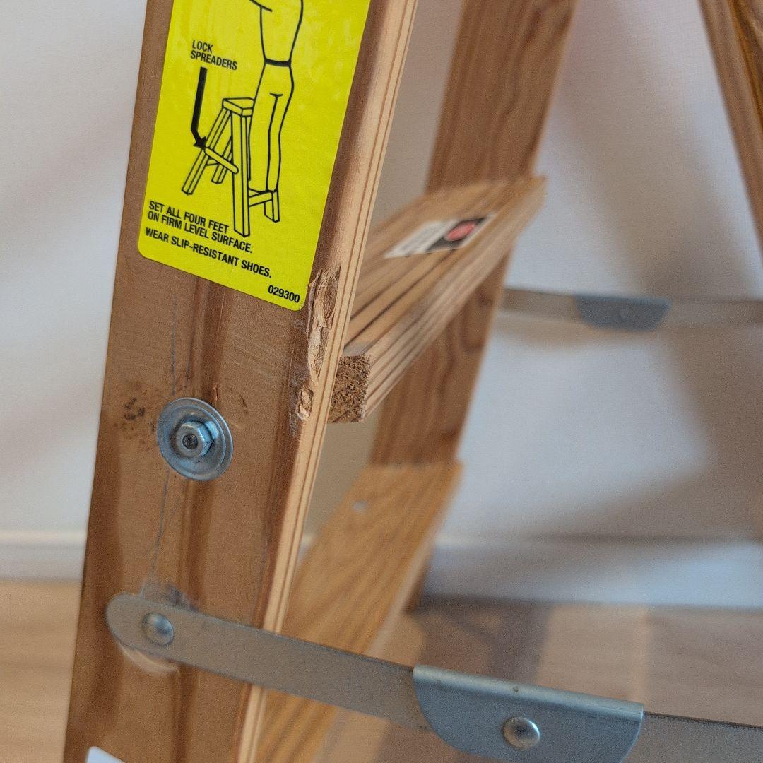 【廃業・希少】ミシガンラダー社木製ステップラダー