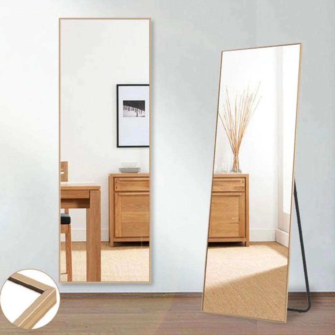 直接引き取り限定❗️全身鏡 スタンドミラー 姿見鏡 ゴールド