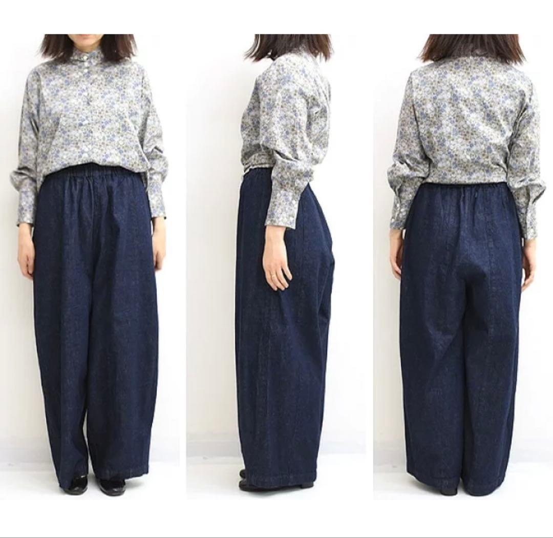SETTO バルーンデニム　パラシュートパンツ　FREE 総ゴム　倉敷デニム