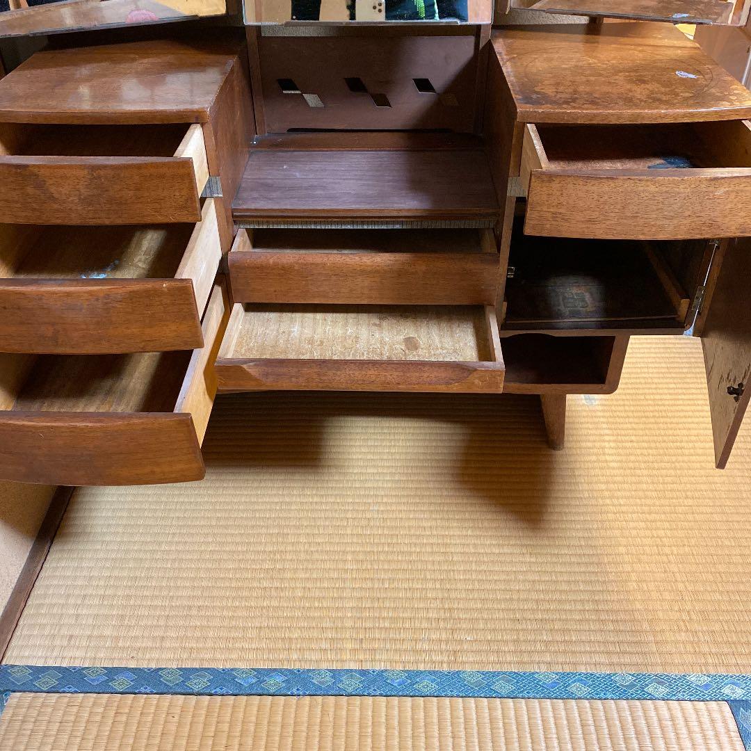 推定昭和43年(1968)千葉の松戸で手渡し可！　昭和レトロ三面鏡アンティーク