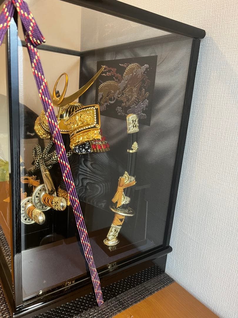 五月人形 金黒兜セット