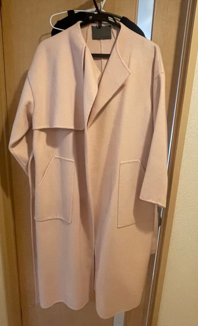 アンクレイヴ ウールリバーロングコート ベルト ベルテッドコート 1 ピンク