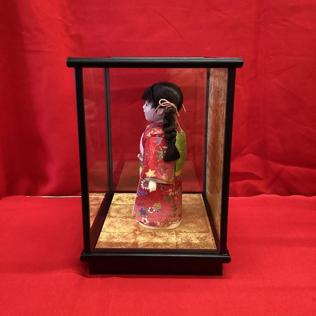 木目込市松人形　三つ編み　4号　ケース付き　東玉