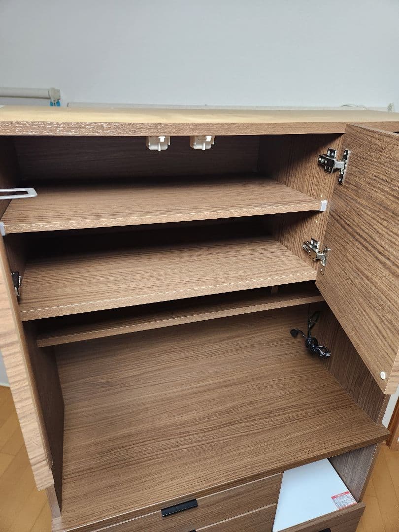 K*Y様 ニトリ【食器棚】エトナミドルブラウン【引き取り限定】未使用に近い美品