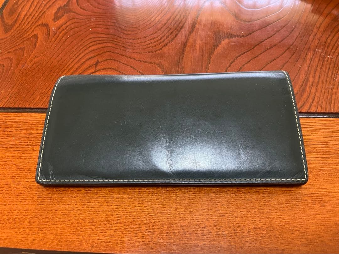 山の民　GANZO ダークグリーン ブライドルレザー 長財布