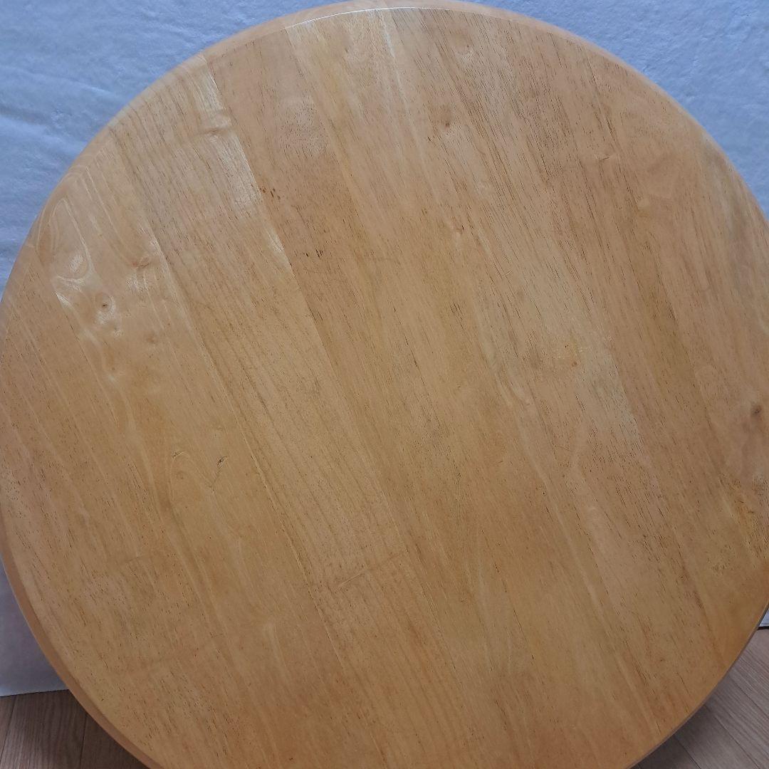 円卓　ちゃぶ台　テーブル 折りたたみ脚 木製 座卓 丸　80cm