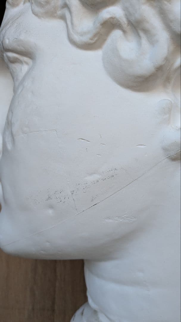 古典的プラスター彫刻の頭像　パルテノン首像　中古品