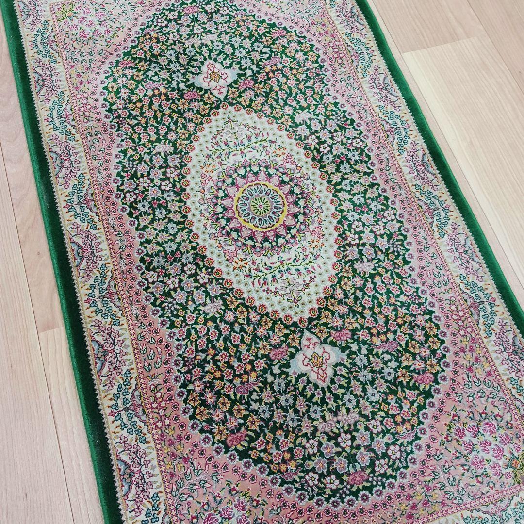 Y2269 ペルシャ絨毯風 機械織り 絨毯 98×55㎝