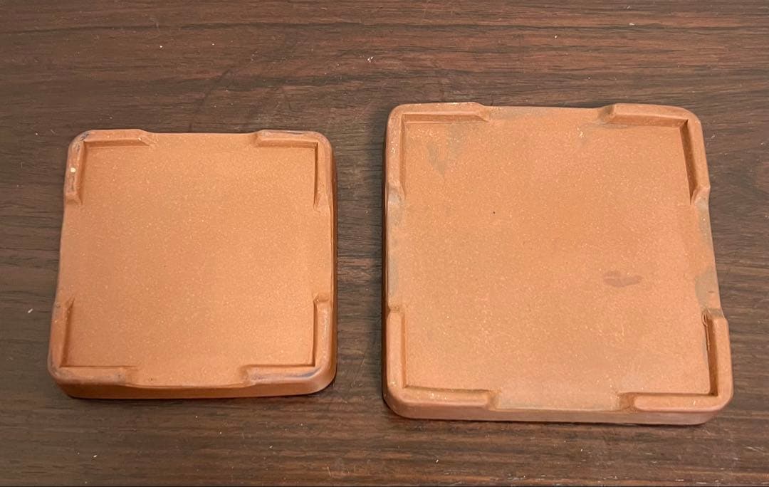 中国美術 紫砂盆栽鉢 植木鉢 梅蘭竹紋樣 四角紫砂鉢 名家紅波刻 挺秀出風 文革