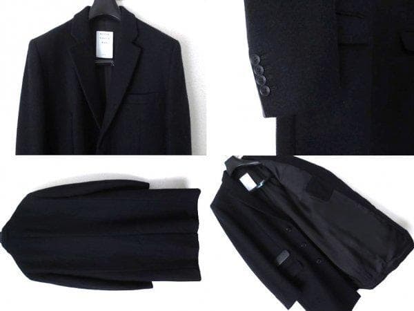 定価6.9万 ミスタージェントルマン ウール メルトン チェスターコート M
