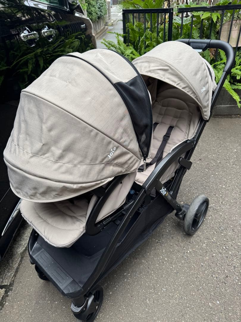 Joie エヴァライトデュオ　2人乗りベビーカー　グレー