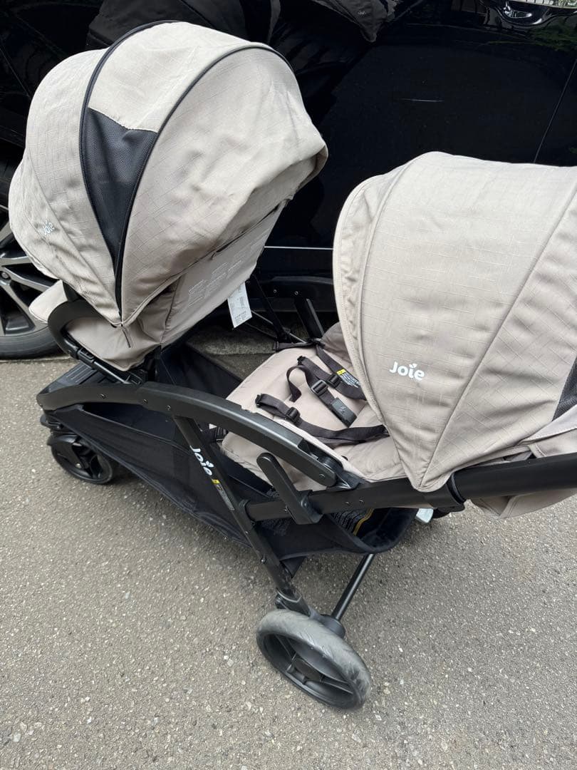 Joie エヴァライトデュオ　2人乗りベビーカー　グレー