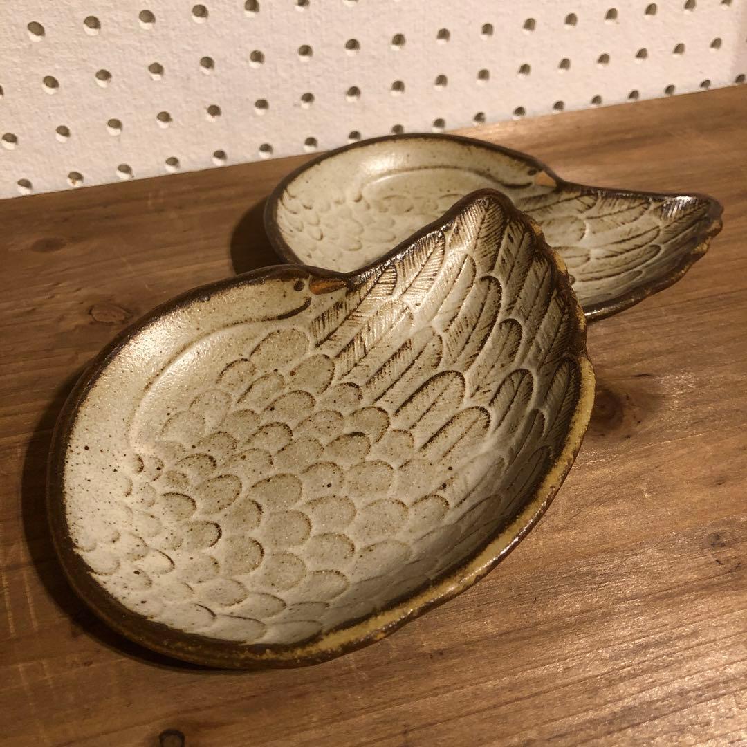 【よしざわ釜】oldwhite 白鳥の小皿＜金彩＞