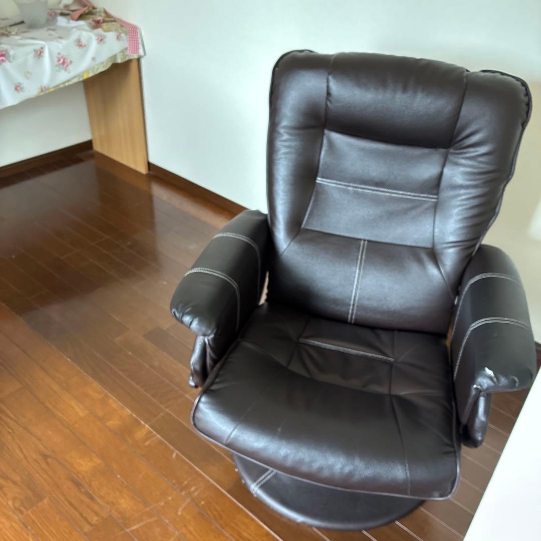 リクライニングチェア ダークブラウン