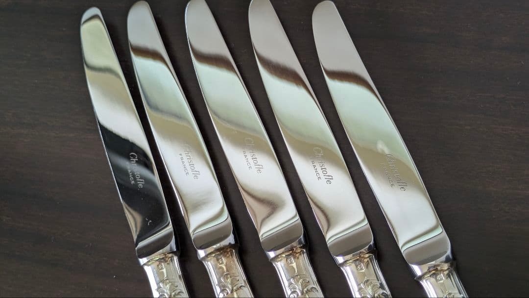 クリストフル【ポンパドール】デザートナイフ 5点セット