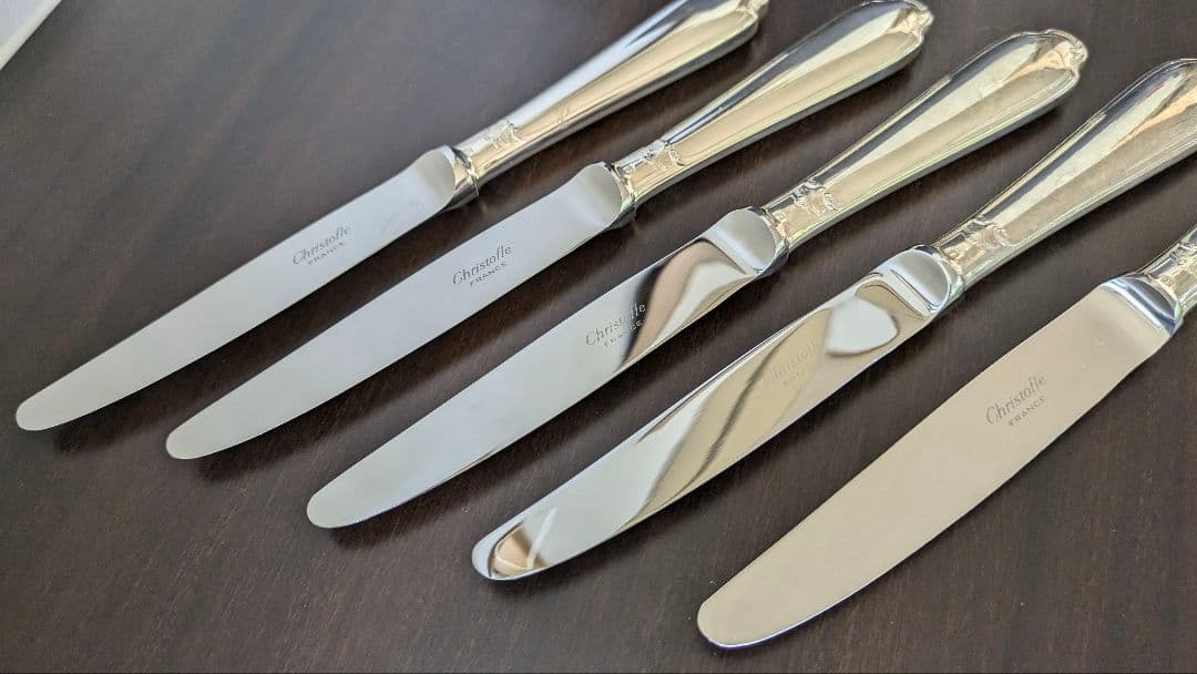 クリストフル【ポンパドール】デザートナイフ 5点セット