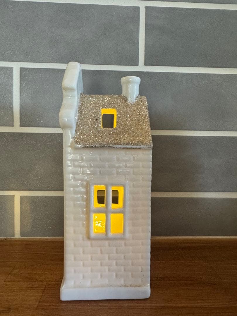 ZARA グリッタールーフハウスセラミックオーナメント　3点セット