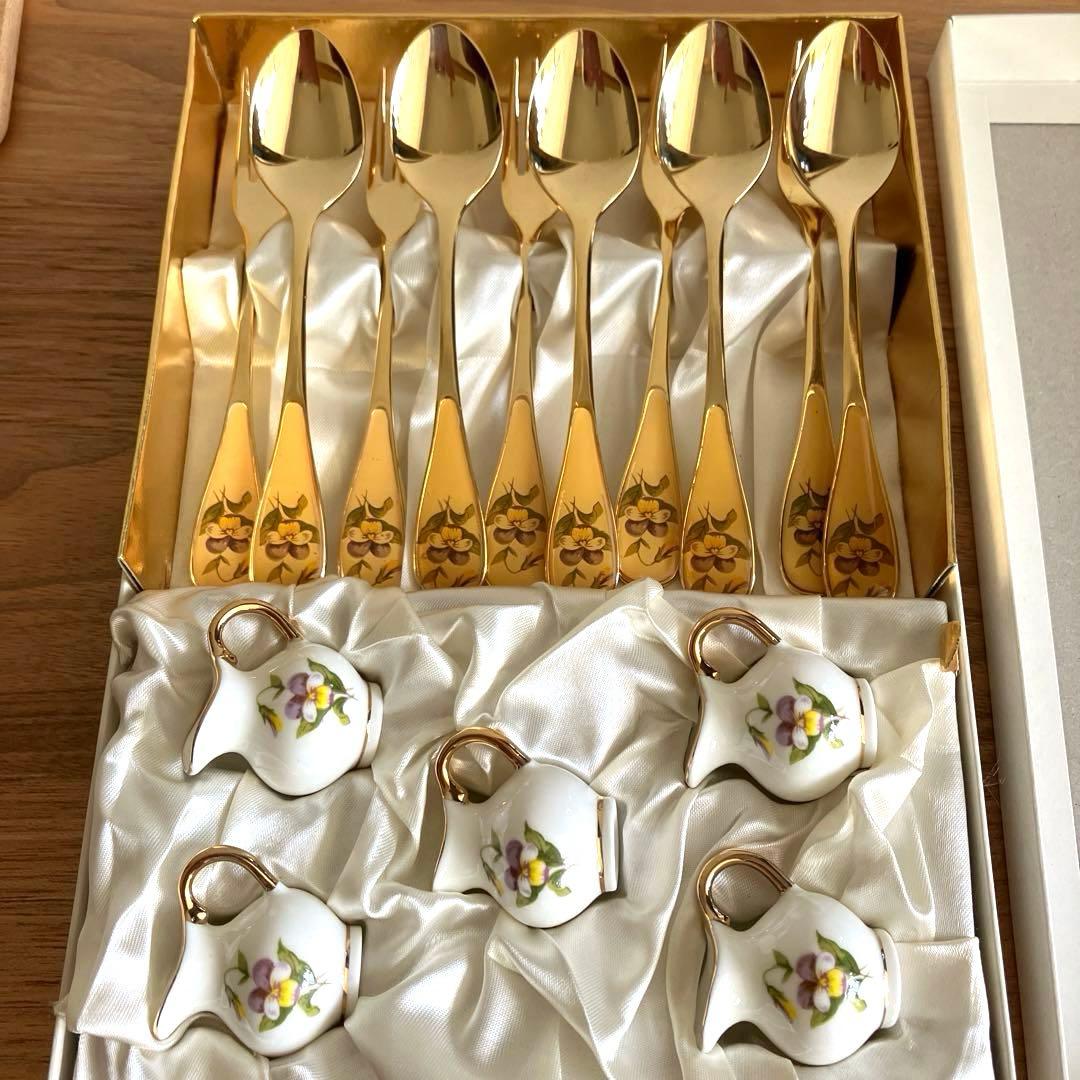 ゴールドコレクション スプーン・フォーク・ミニポット