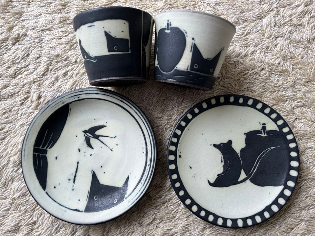 坂井千尋　プレートとフリーカップ　2セット