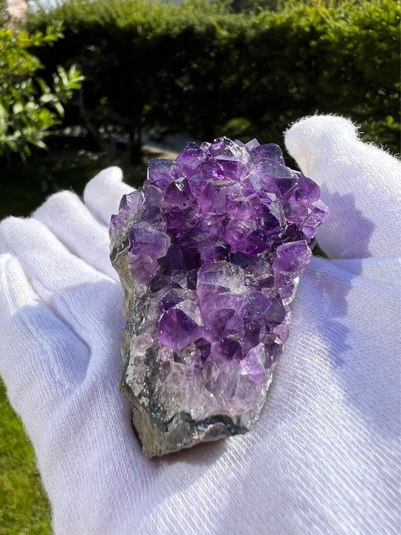 A173 フラワーアメジスト　クラスター 水晶さざれ石　3点セット