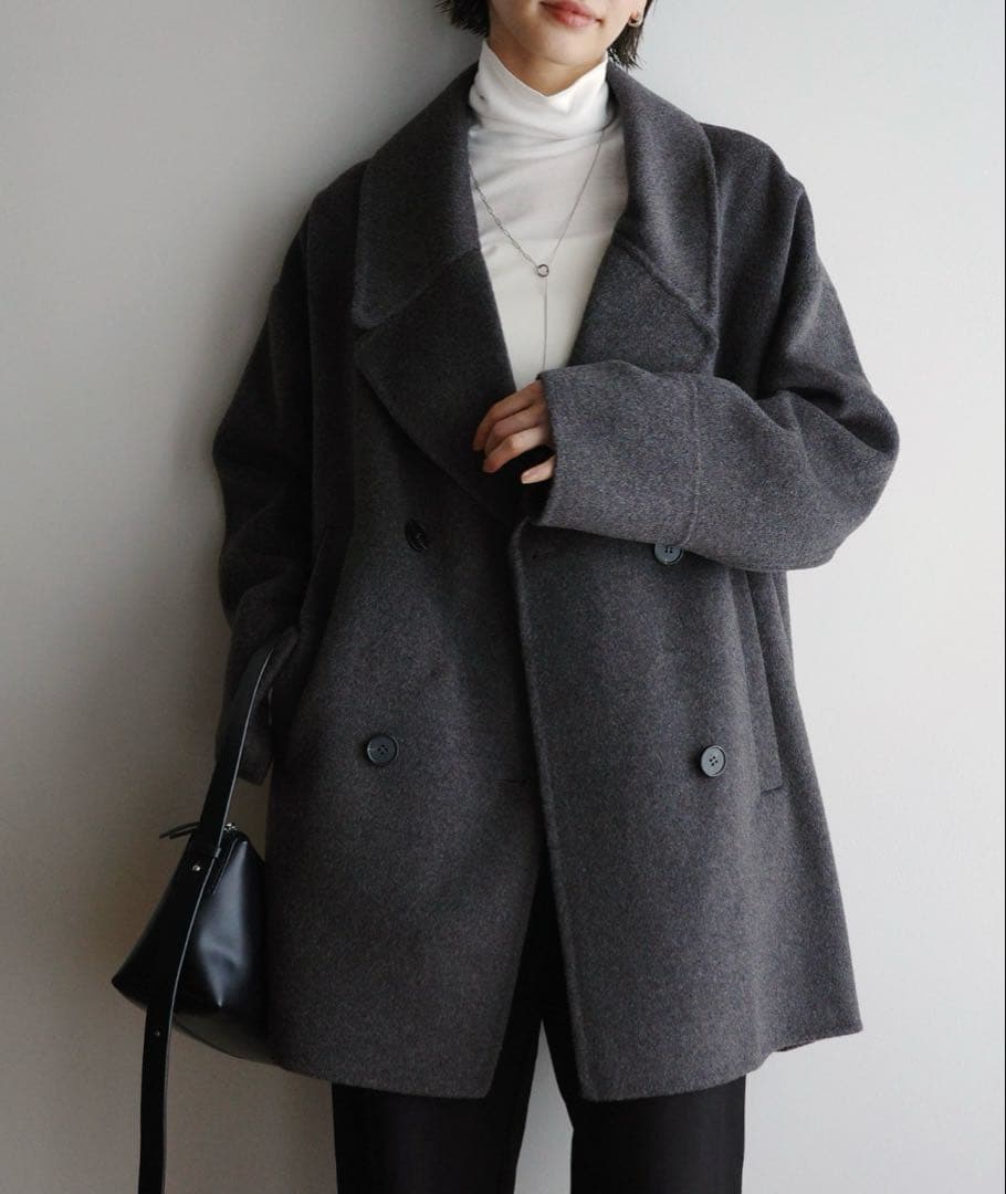 evernavy エバーネイビー ウールリバーPコート