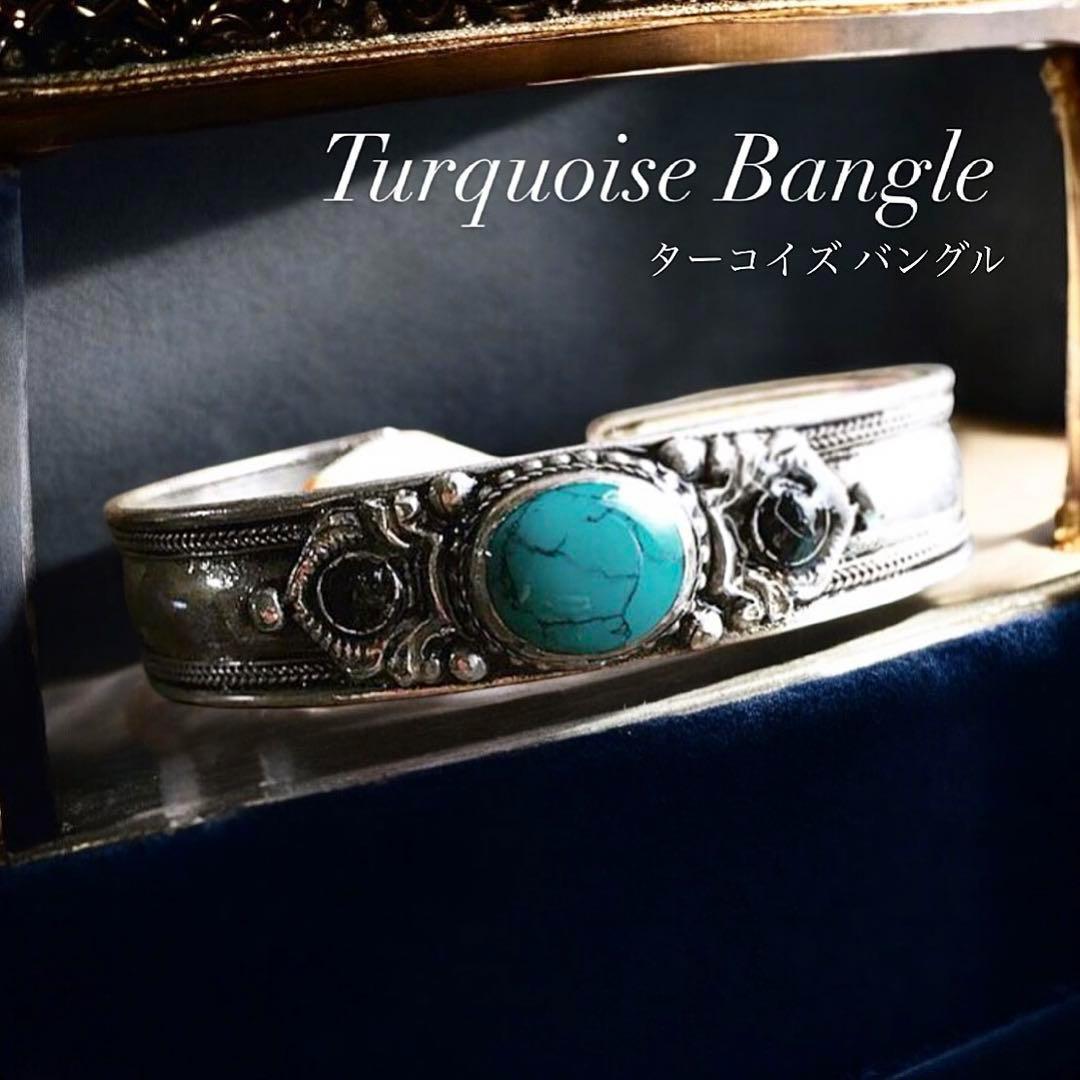 a 【日本未入荷】 メンズ バングル ターコイズ インディアンジュエリー tqb