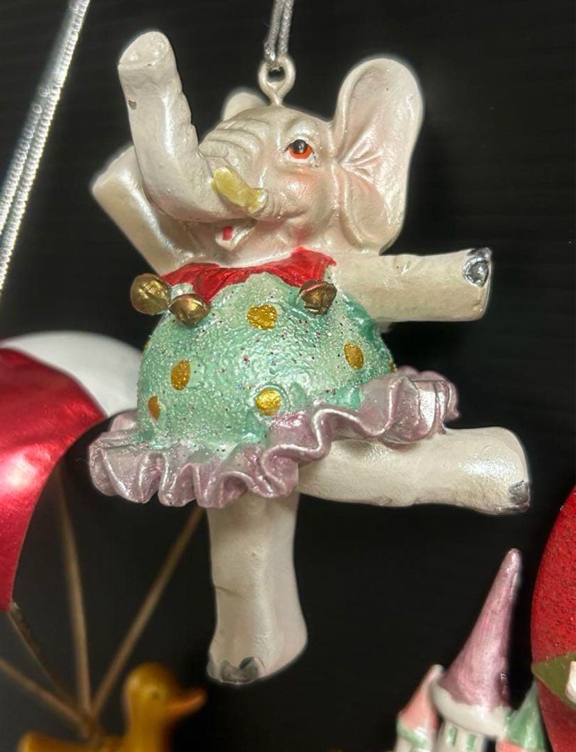 ②アンティーク調　オーナメント　クリスマスツリー　飾り　ディスプレイ　馬　象