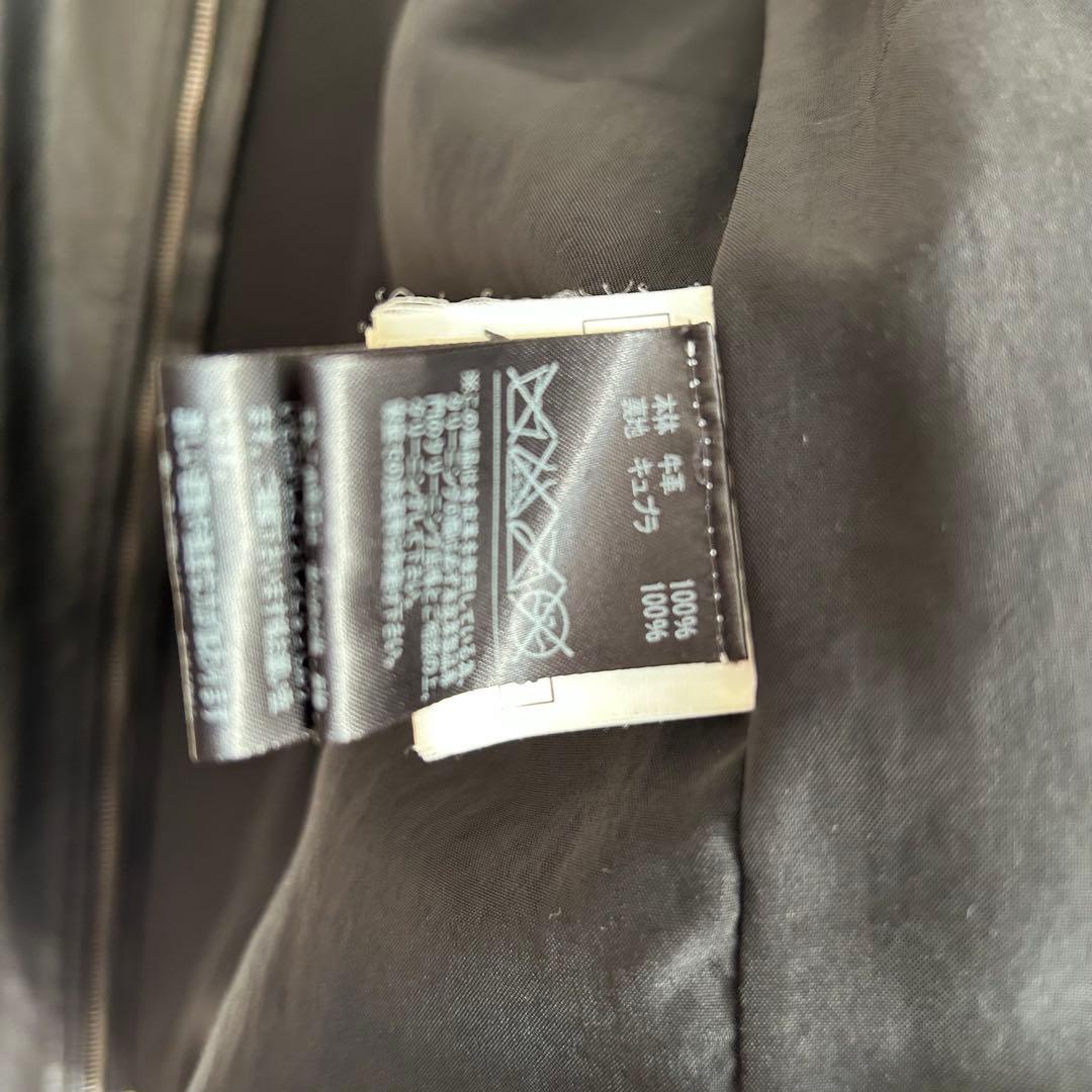 10sei0otto レザージャケット　ノーカラー　ブラック