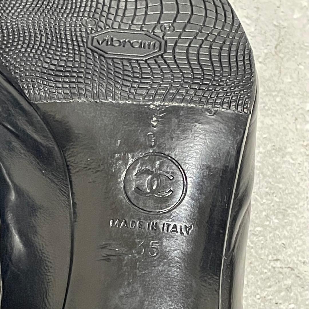 シャネル　CHANEL （35） レザーパンプス　ココマーク　フォーマル　黒