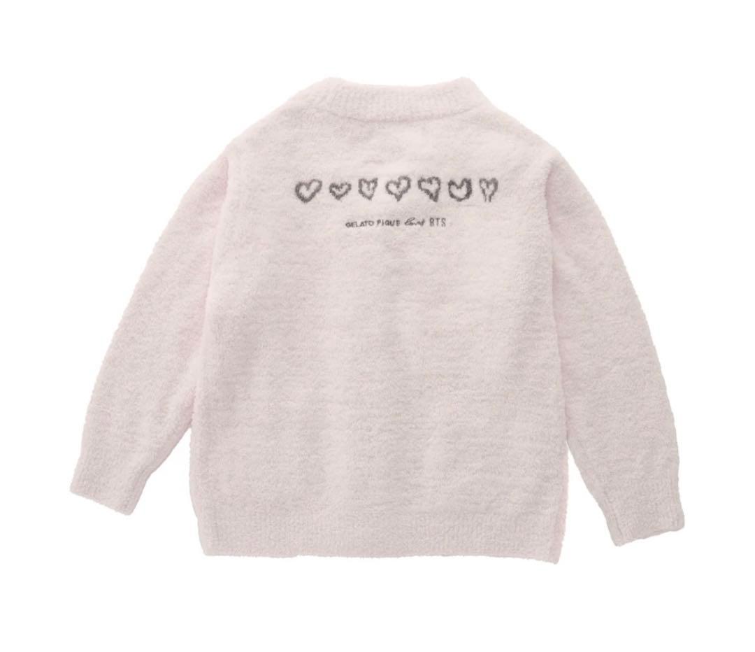 BTS ハートデザイン カーディガン　Ｍ〜Ｌサイズ