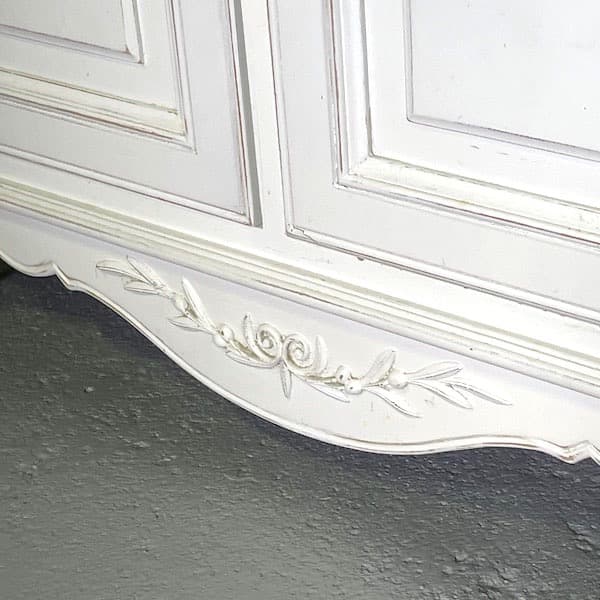 フランス製　アンティーク調カップボード　食器棚　キャビネット　飾り棚　シャビィ