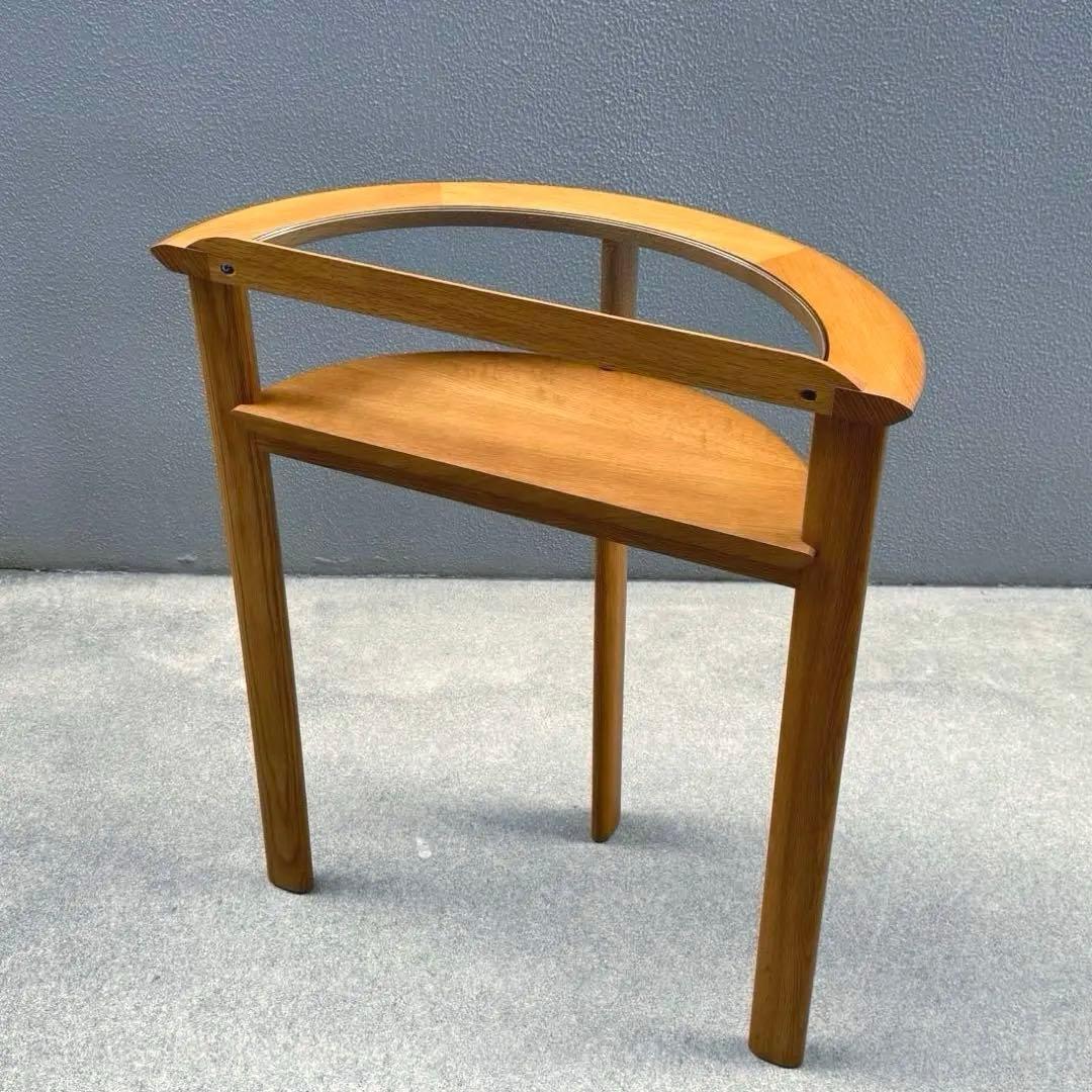 北欧調 コンソールデスク 日進木工 ガラス天板 木製 オーク 机 下棚付き