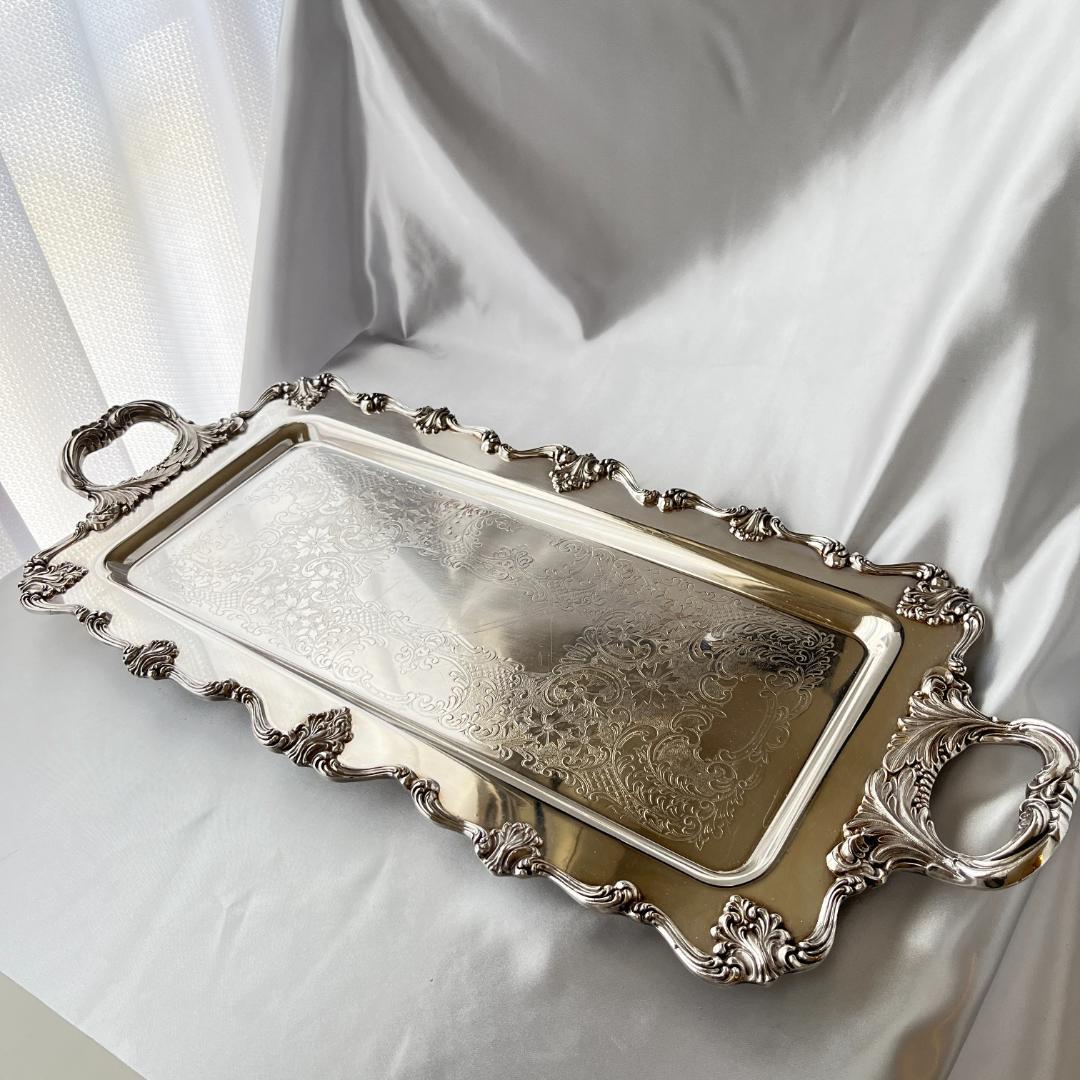 【ギャラリートレー】 ロングタイプ 56cm ハンドル/飾りフット 大型