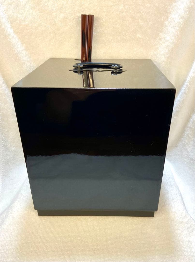 茶道具 漆器 手提げ 菓子器揃 銘々皿 黒と朱【匿名配送】