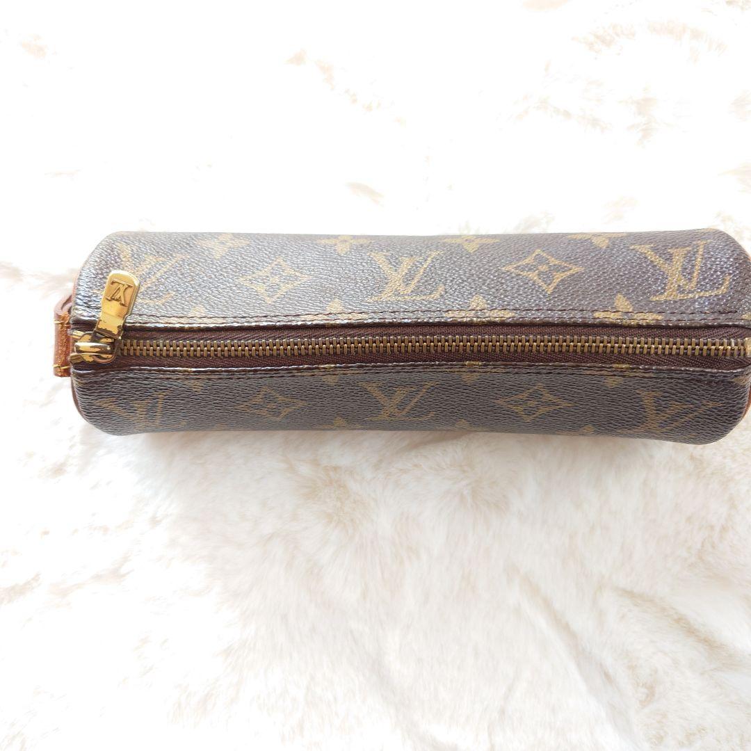 M*u様 正規品 ルイヴィトンモノグラム ロングポーチ ペンケ−ス丸型