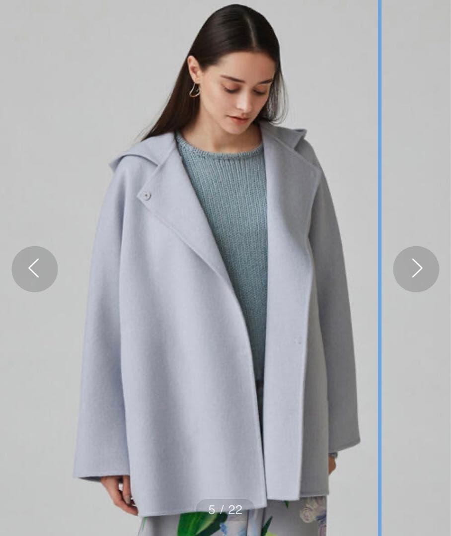 ballsey プレミアムウールリバーフーデットショートコート