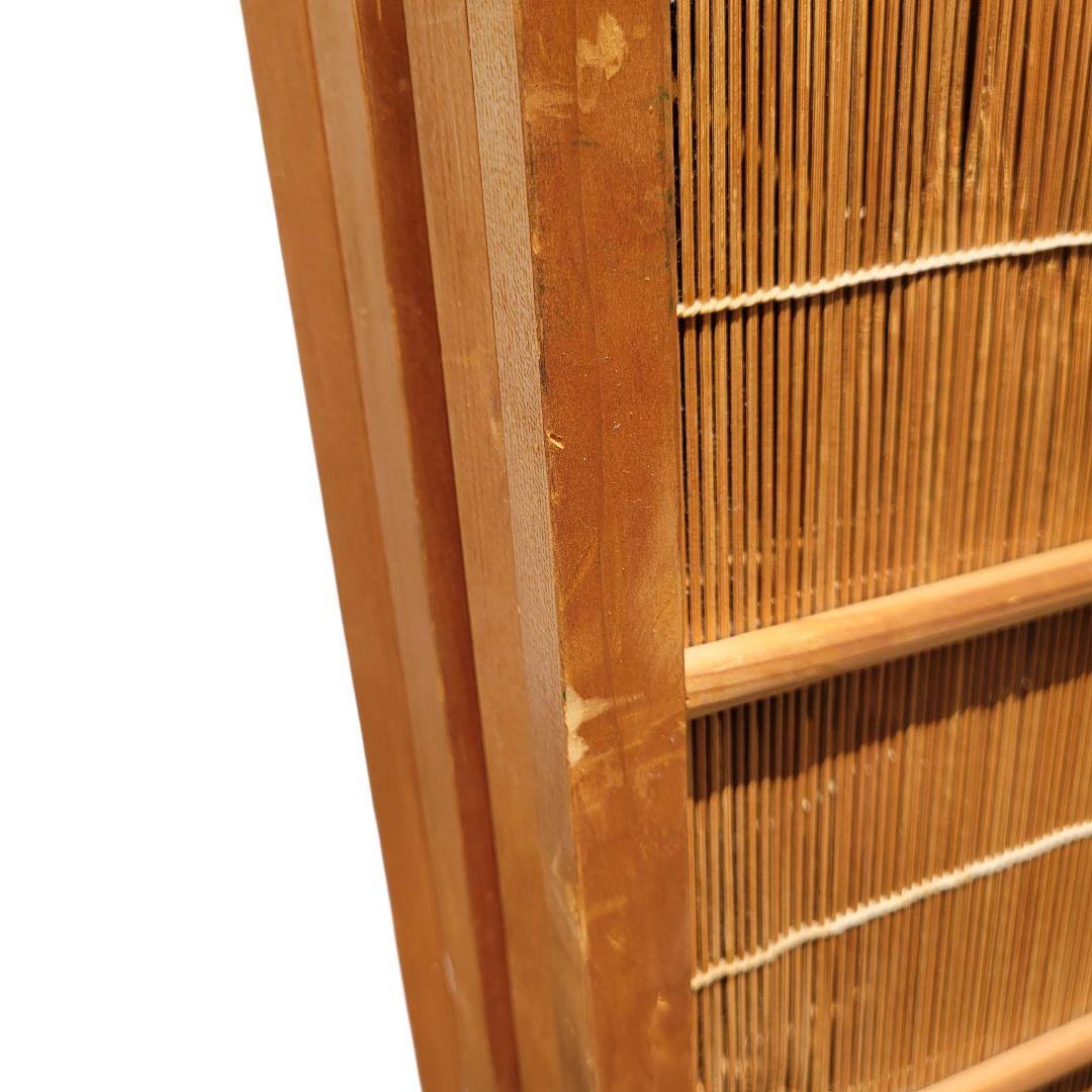 【希少】簾屏風 御簾屏風 彫り パーテーション 衝立 ヴィンテージ 昭和レトロ