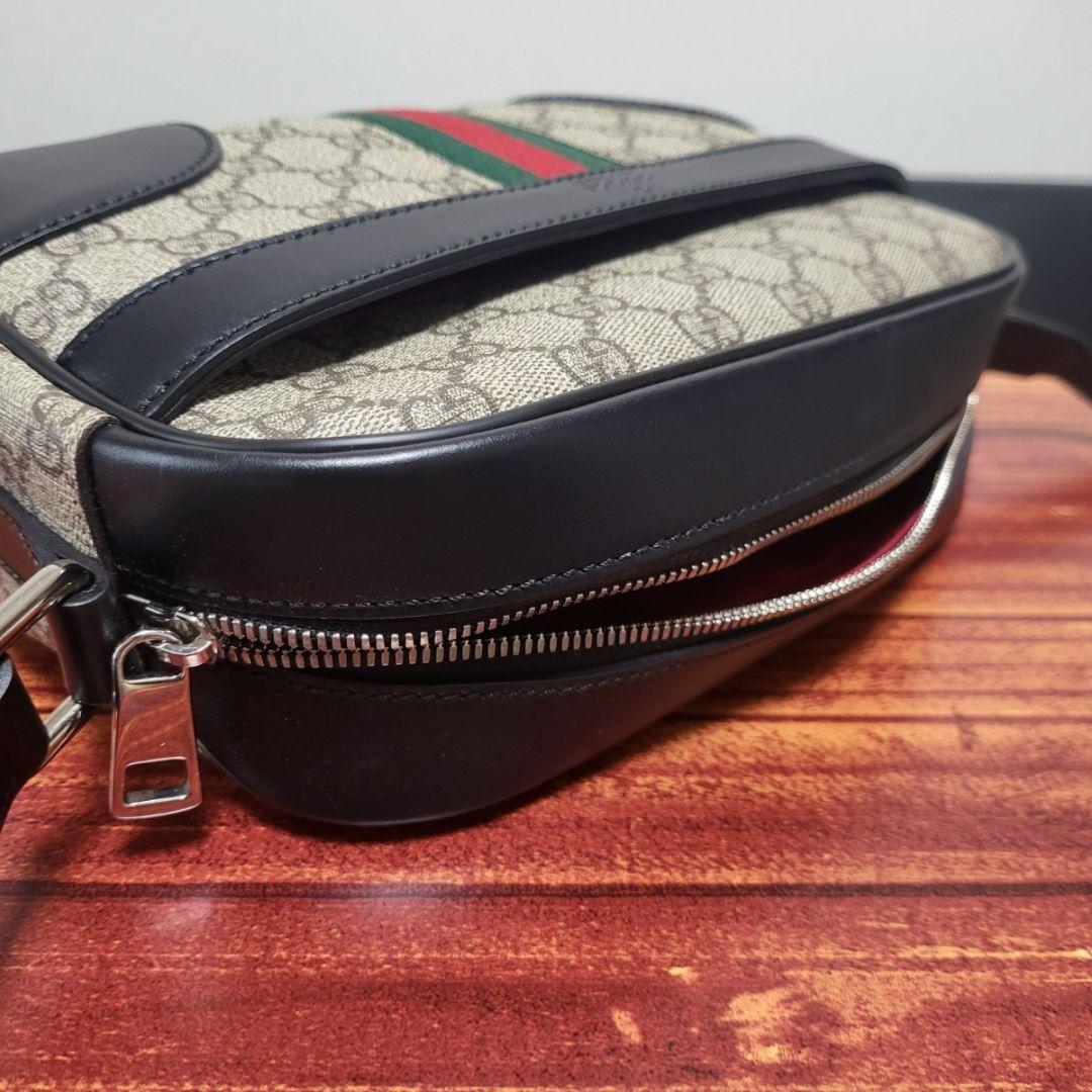 美品 GUCCI グッチ ショルダーバッグ GG柄 シェリーラインbc11yt
