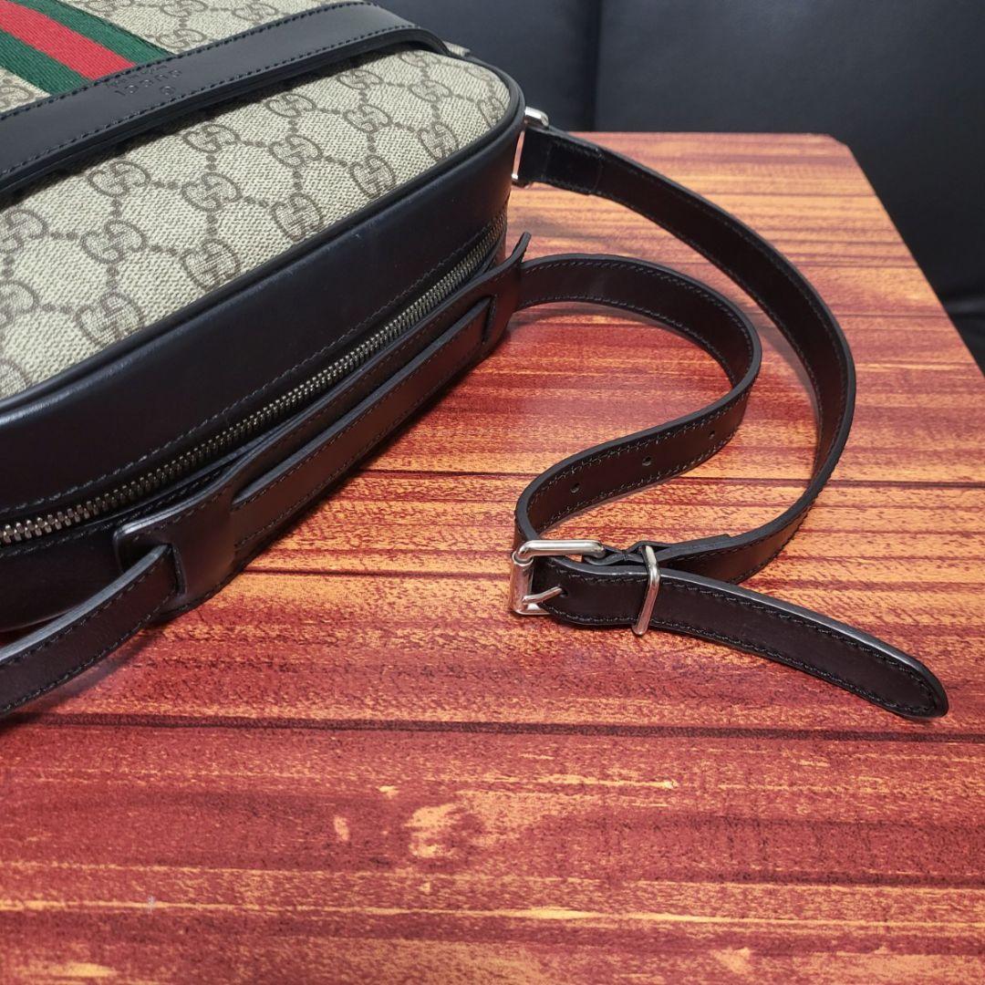 美品 GUCCI グッチ ショルダーバッグ GG柄 シェリーラインbc11yt