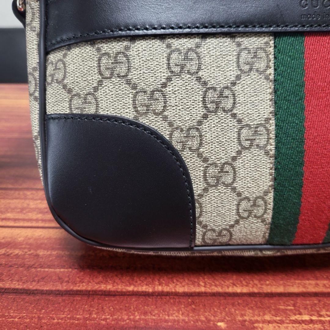 美品 GUCCI グッチ ショルダーバッグ GG柄 シェリーラインbc11yt
