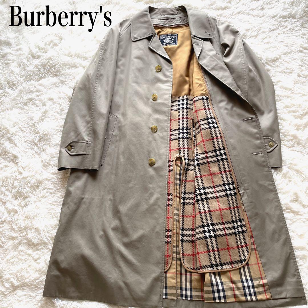 【美品】Burberry's メンズコート ウールライナー付　L C-TK83