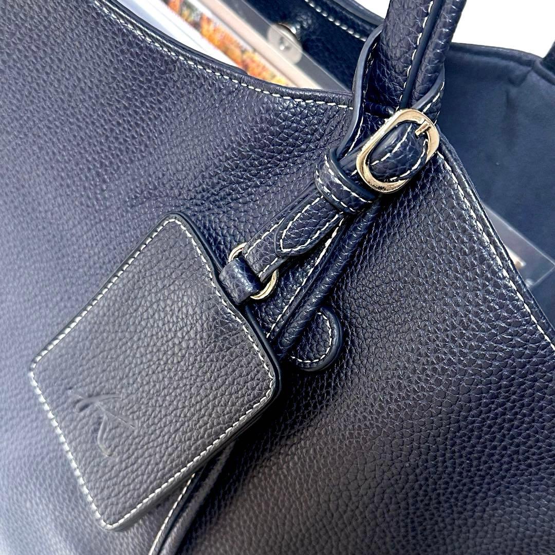 【美品】kitamura motomachi本革トートバッグ A4収納 肩掛け鞄
